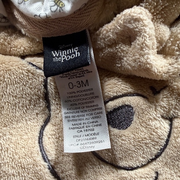 Disney Winnie The Pooh Hooded Sleeper - Picture 5 of 5
